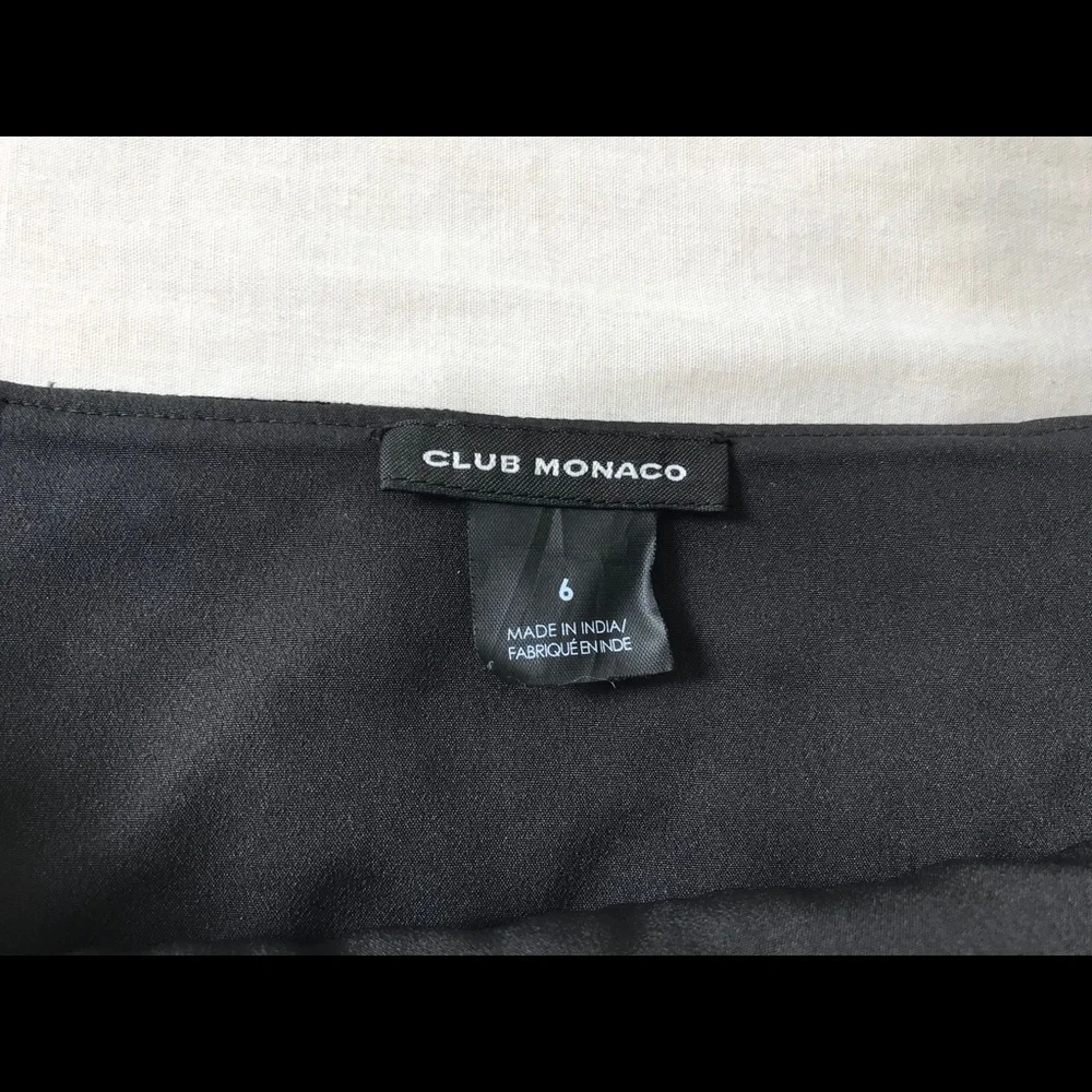 Club Monaco Skirt Beaded Embellished Black Size 6 Rare - Picture 3 of 3